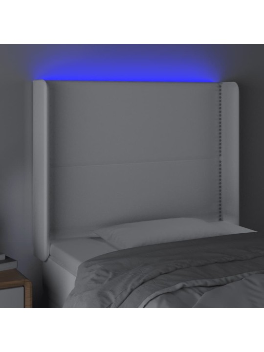 Galvūgalis su LED, baltos spalvos, 103x16x118/128 cm