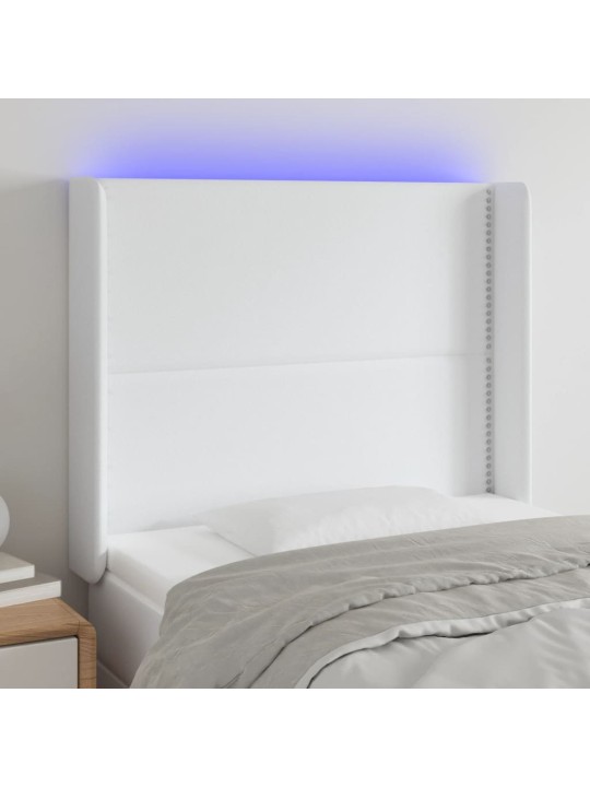 Galvūgalis su LED, baltos spalvos, 103x16x118/128 cm