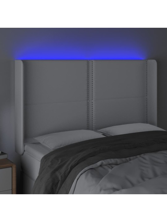 Galvūgalis su LED, baltos spalvos, 147x16x118/128 cm