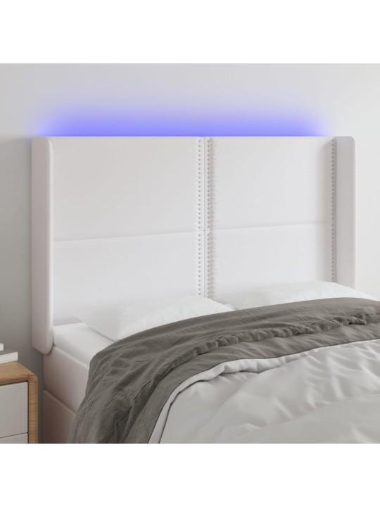 Galvūgalis su LED, baltos spalvos, 147x16x118/128 cm