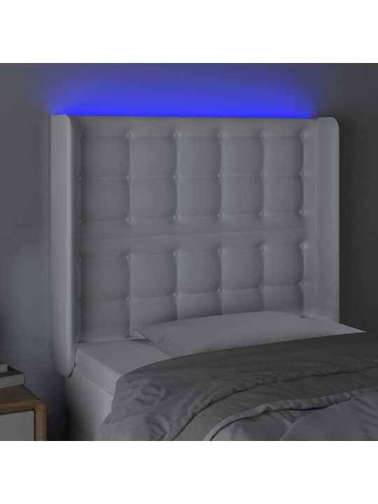 Galvūgalis su LED, baltos spalvos, 103x16x118/128 cm