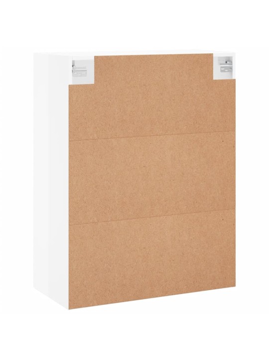 Prie sienos montuojamos spintelės, 2vnt., baltos, 69,5x34x90cm