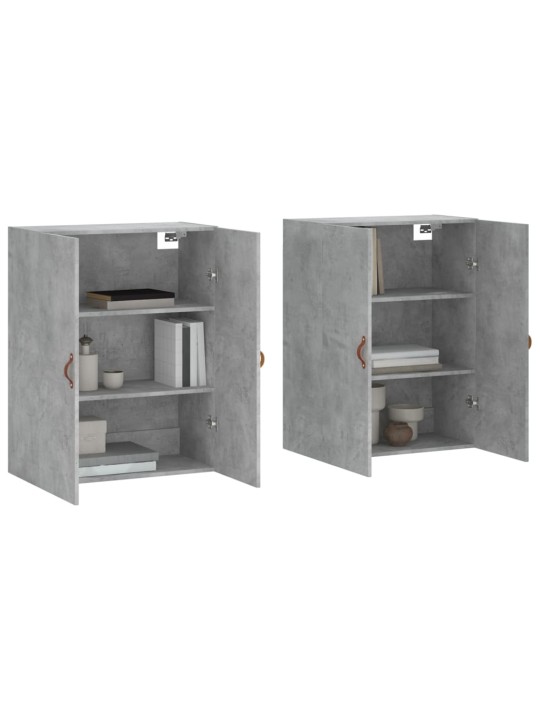 Prie sienos montuojamos spintelės, 2vnt., betono, 69,5x34x90cm