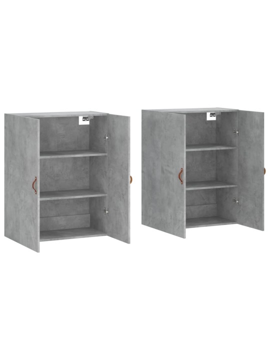 Prie sienos montuojamos spintelės, 2vnt., betono, 69,5x34x90cm