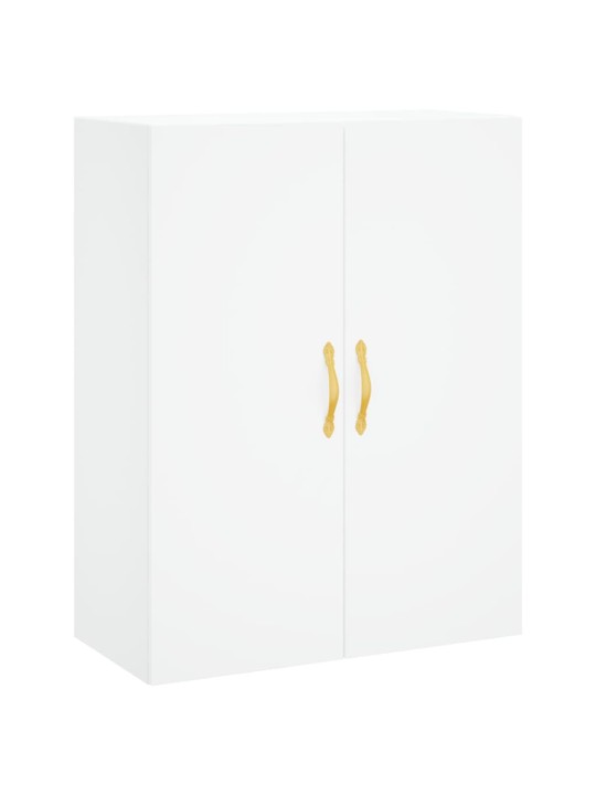 Prie sienos montuojamos spintelės, 2vnt., baltos, 69,5x34x90cm