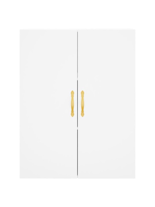 Prie sienos montuojamos spintelės, 2vnt., baltos, 69,5x34x90cm