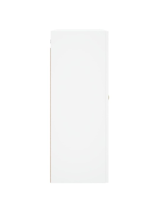 Prie sienos montuojamos spintelės, 2vnt., baltos, 69,5x34x90cm