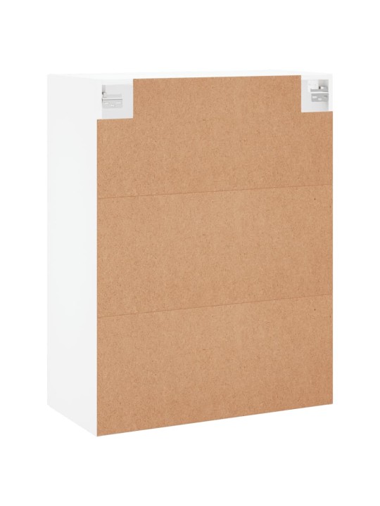 Prie sienos montuojamos spintelės, 2vnt., baltos, 69,5x34x90cm