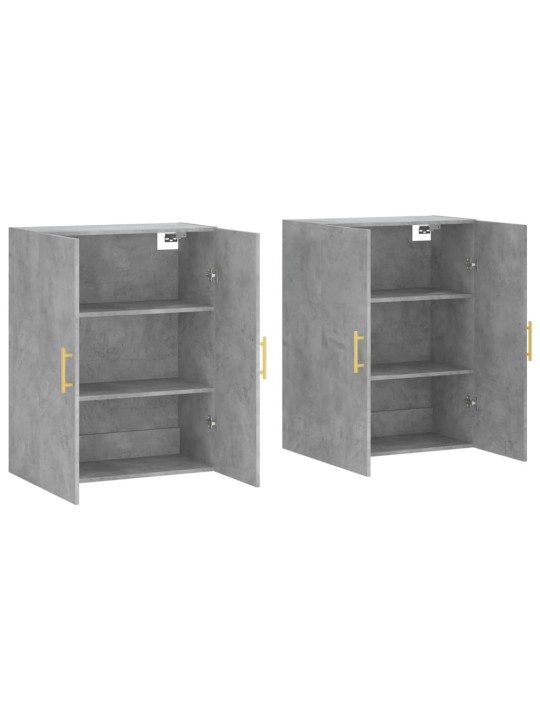 Prie sienos montuojamos spintelės, 2vnt., betono, 69,5x34x90cm