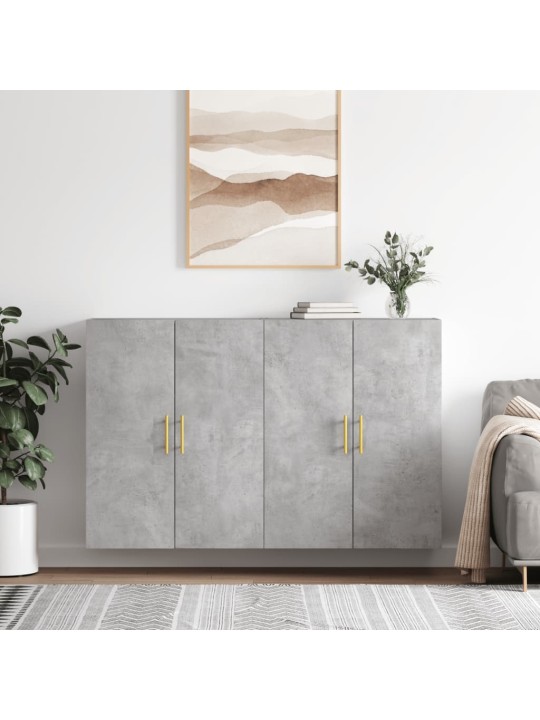Prie sienos montuojamos spintelės, 2vnt., betono, 69,5x34x90cm