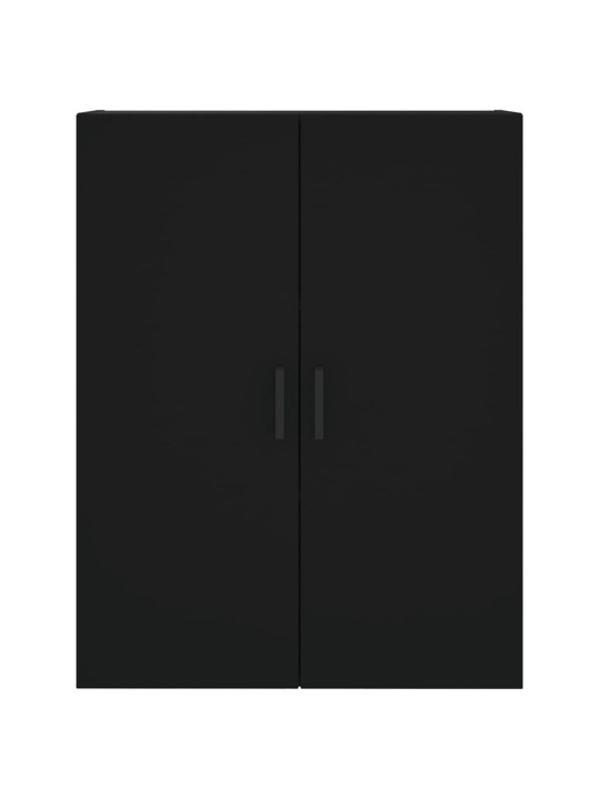 Prie sienos montuojamos spintelės, 2vnt., juodos, 69,5x34x90cm