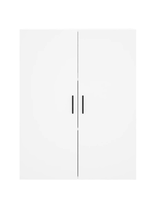 Prie sienos montuojamos spintelės, 2vnt., baltos, 69,5x34x90cm