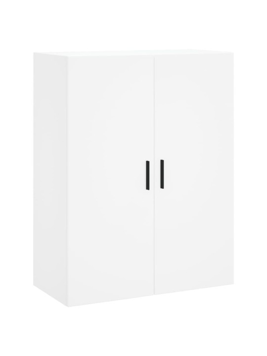 Prie sienos montuojamos spintelės, 2vnt., baltos, 69,5x34x90cm