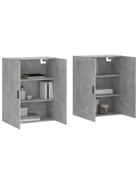 Prie sienos montuojamos spintelės, 2vnt., betono, 69,5x34x90cm