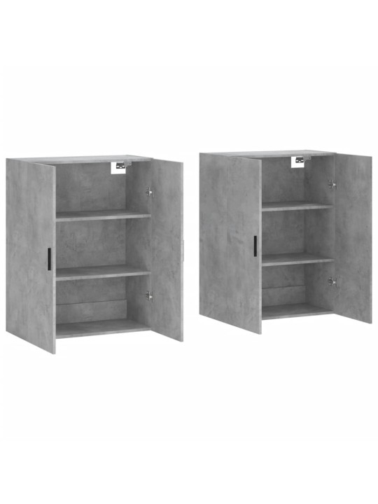 Prie sienos montuojamos spintelės, 2vnt., betono, 69,5x34x90cm