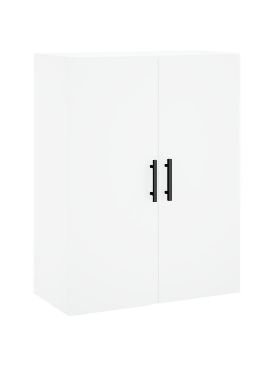Prie sienos montuojamos spintelės, 2vnt., baltos, 69,5x34x90cm