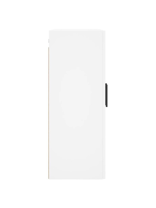 Prie sienos montuojamos spintelės, 2vnt., baltos, 69,5x34x90cm