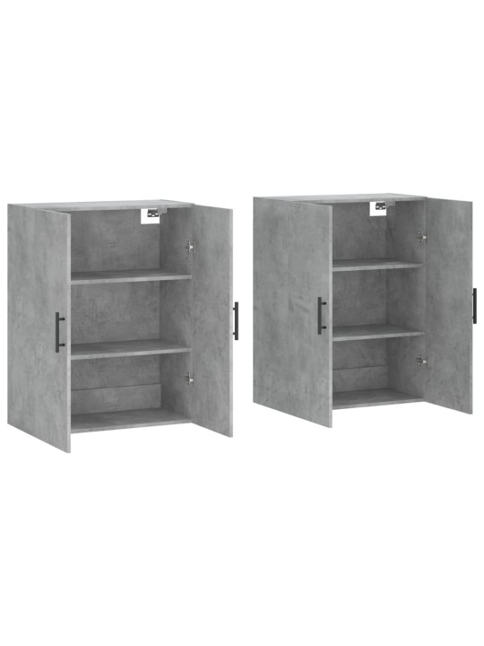 Prie sienos montuojamos spintelės, 2vnt., betono, 69,5x34x90cm