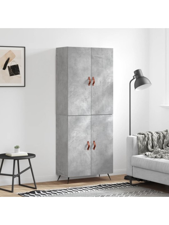Komoda, betono pilkos spalvos, 69,5x34x180cm, apdirbta mediena