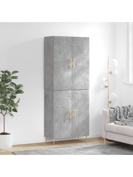 Komoda, betono pilkos spalvos, 69,5x34x180cm, apdirbta mediena