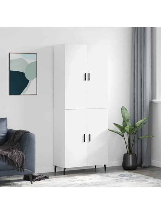 Komoda, baltos spalvos, 69,5x34x180cm, apdirbta mediena