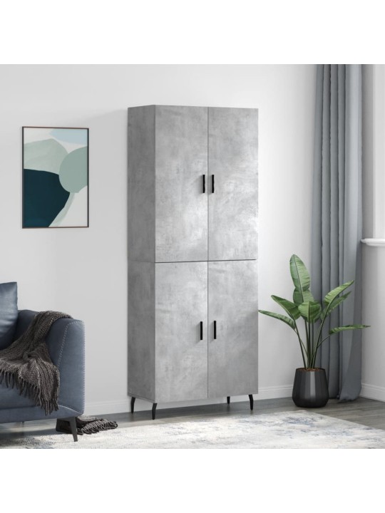 Komoda, betono pilkos spalvos, 69,5x34x180cm, apdirbta mediena