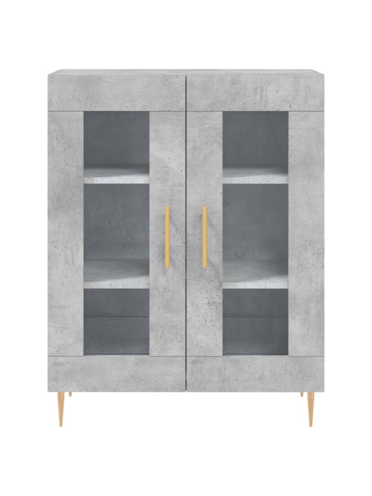 Komoda, betono pilkos spalvos, 69,5x34x180cm, apdirbta mediena