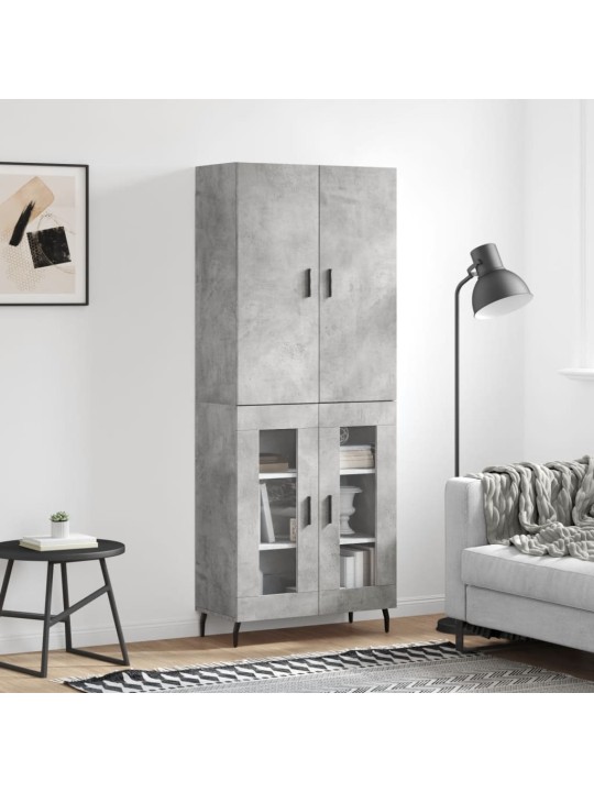 Komoda, betono pilkos spalvos, 69,5x34x180cm, apdirbta mediena