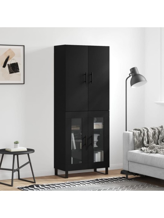 Komoda, juodos spalvos, 69,5x34x180cm, apdirbta mediena