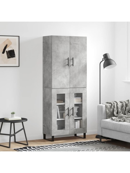 Komoda, betono pilkos spalvos, 69,5x34x180cm, apdirbta mediena