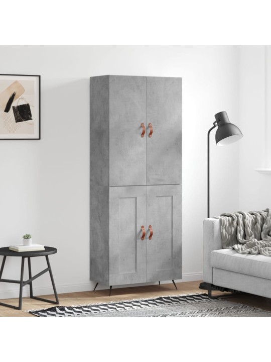 Komoda, betono pilkos spalvos, 69,5x34x180cm, apdirbta mediena