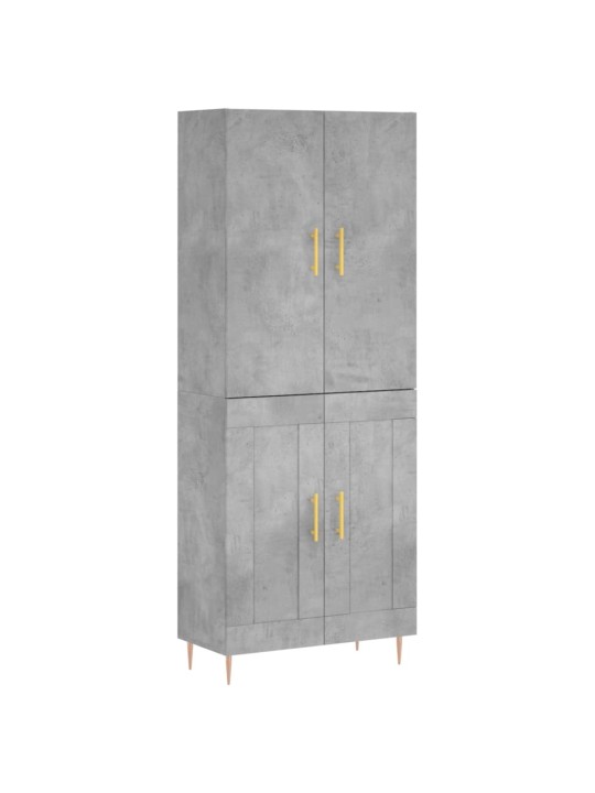 Komoda, betono pilkos spalvos, 69,5x34x180cm, apdirbta mediena