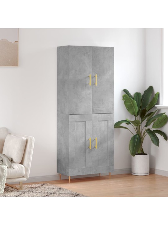 Komoda, betono pilkos spalvos, 69,5x34x180cm, apdirbta mediena