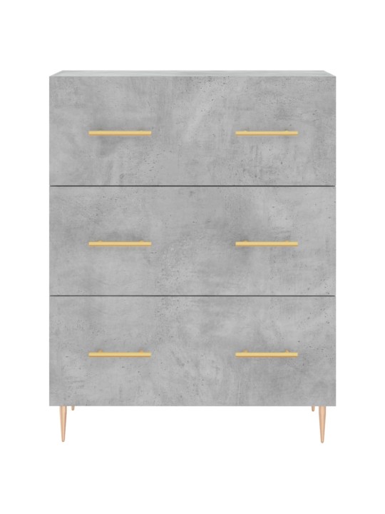 Komoda, betono pilkos spalvos, 69,5x34x180cm, apdirbta mediena