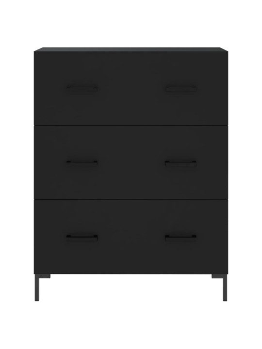Komoda, juodos spalvos, 69,5x34x180cm, apdirbta mediena