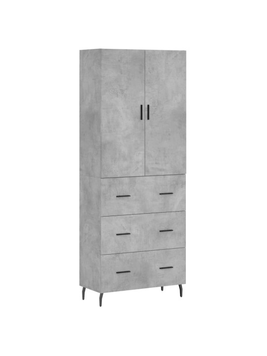 Komoda, betono pilkos spalvos, 69,5x34x180cm, apdirbta mediena