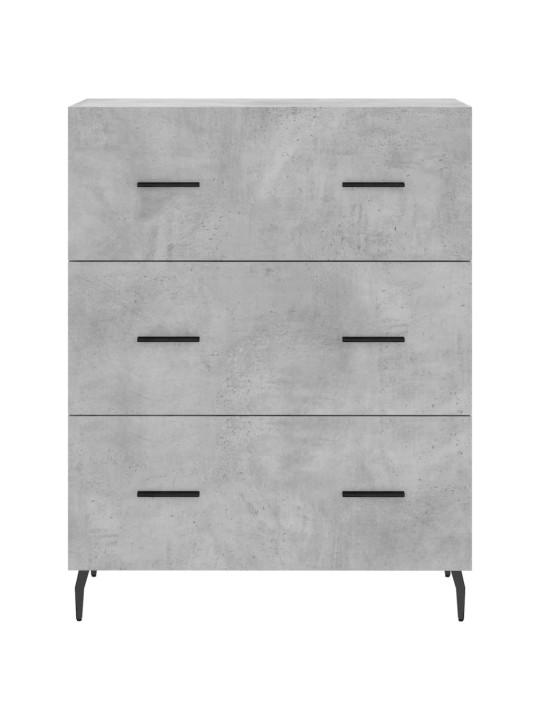 Komoda, betono pilkos spalvos, 69,5x34x180cm, apdirbta mediena