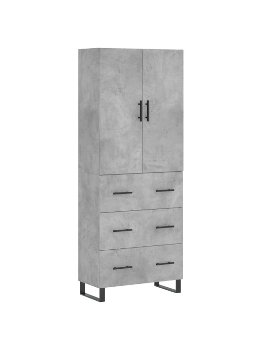 Komoda, betono pilkos spalvos, 69,5x34x180cm, apdirbta mediena