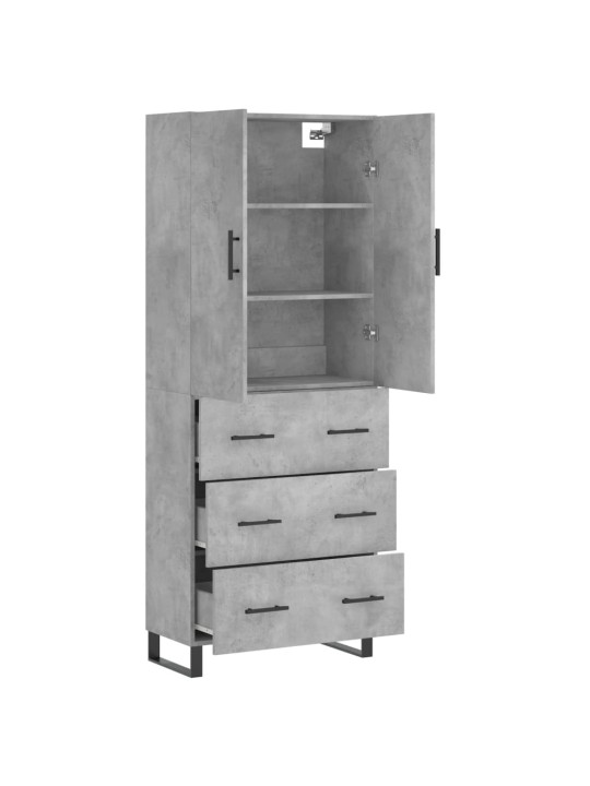 Komoda, betono pilkos spalvos, 69,5x34x180cm, apdirbta mediena