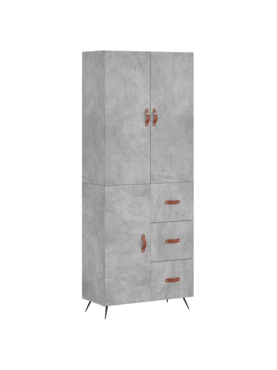 Komoda, betono pilkos spalvos, 69,5x34x180cm, apdirbta mediena