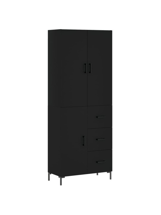 Komoda, juodos spalvos, 69,5x34x180cm, apdirbta mediena