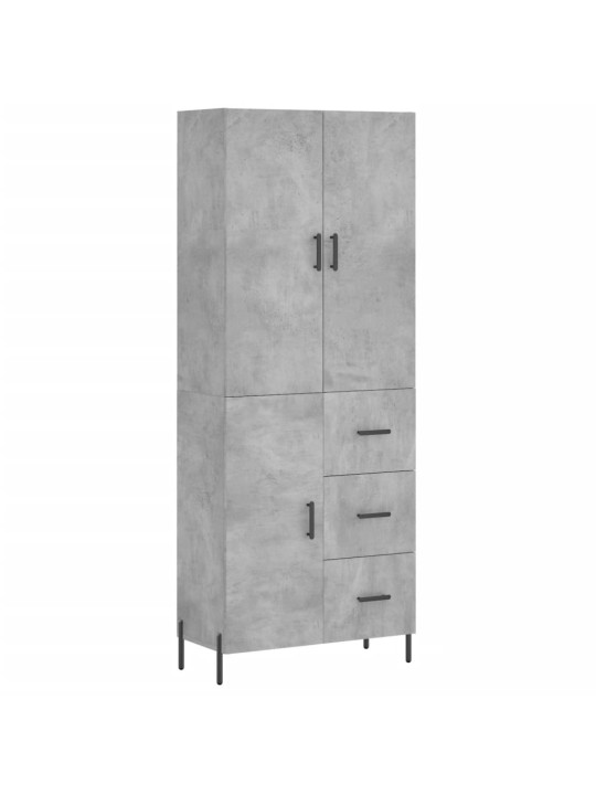 Komoda, betono pilkos spalvos, 69,5x34x180cm, apdirbta mediena