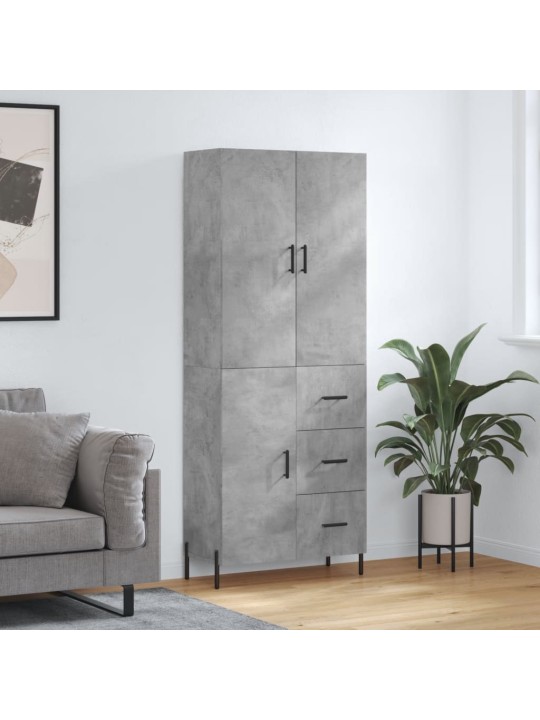 Komoda, betono pilkos spalvos, 69,5x34x180cm, apdirbta mediena