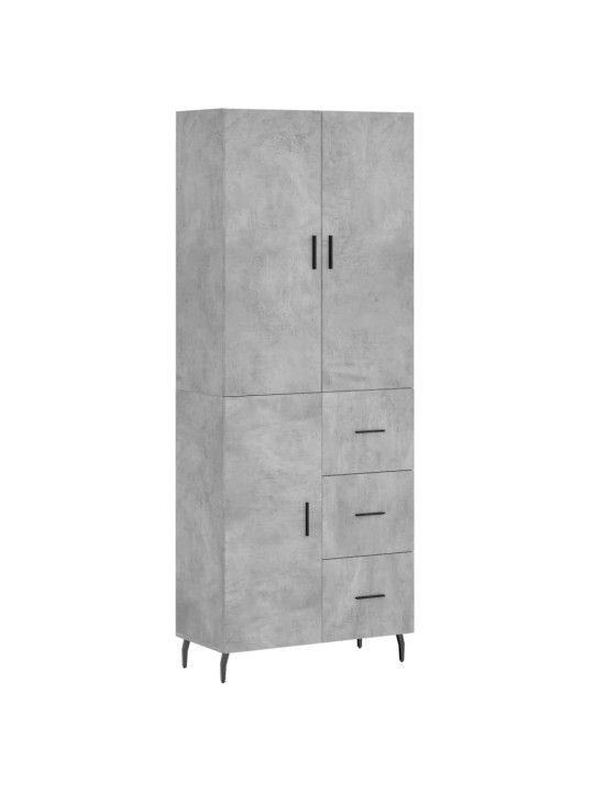 Komoda, betono pilkos spalvos, 69,5x34x180cm, apdirbta mediena
