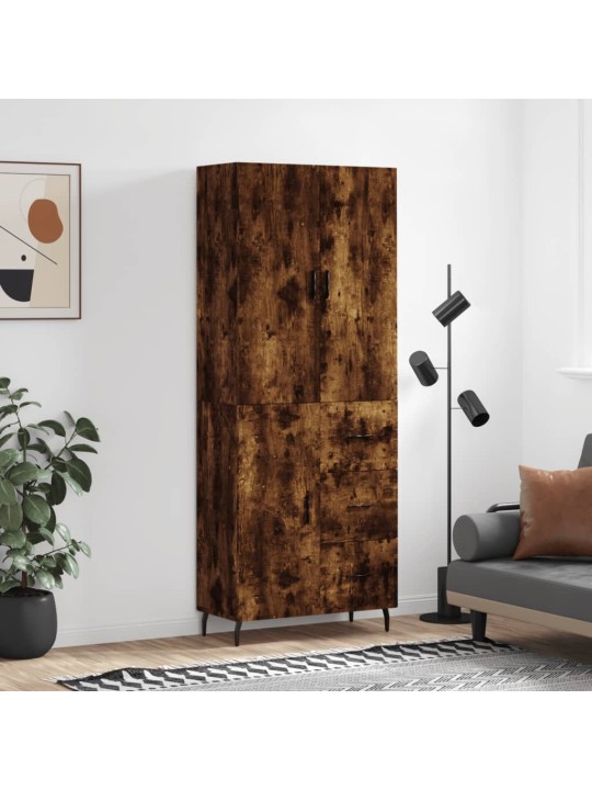 Komoda, dūminio ąžuolo spalvos, 69,5x34x180cm, apdirbta mediena