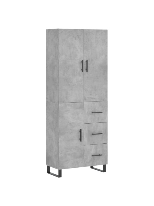 Komoda, betono pilkos spalvos, 69,5x34x180cm, apdirbta mediena