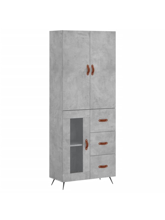 Komoda, betono pilkos spalvos, 69,5x34x180cm, apdirbta mediena