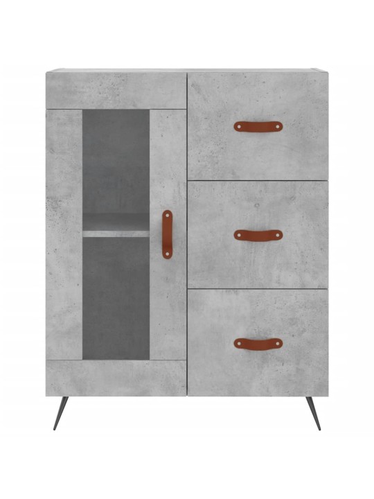 Komoda, betono pilkos spalvos, 69,5x34x180cm, apdirbta mediena
