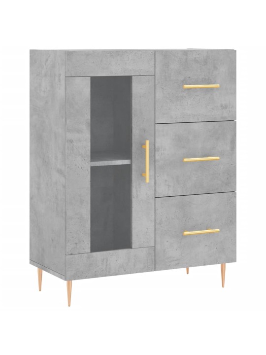 Komoda, betono pilkos spalvos, 69,5x34x180cm, apdirbta mediena