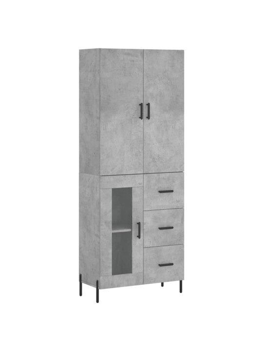 Komoda, betono pilkos spalvos, 69,5x34x180cm, apdirbta mediena